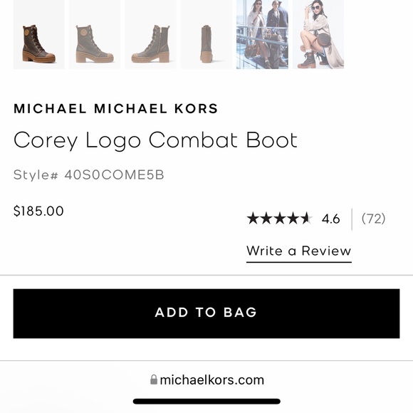 Michael Kors Size 9 women’s Corey Logo Combat Boot. Practically New! See photos. - Picture 5 of 7